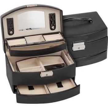 Image 1 of New wish Кутия за бижута черен цвят голям размер тип куфарче ja2016