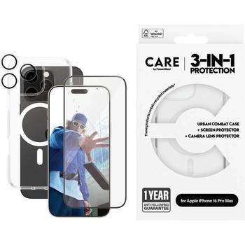 CARE by PanzerGlass® Комплект CARE by PanzerGlass, Bundle за iPhone 16 Pro Max, Flagship, 3in1, MagSafe