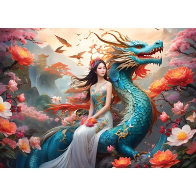 Bluebird Puzzle - Puzzle Blue Dragon - 500 piese