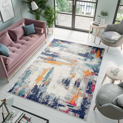 Modern Rugs Ombre G039A WHITE/DARK BLUE