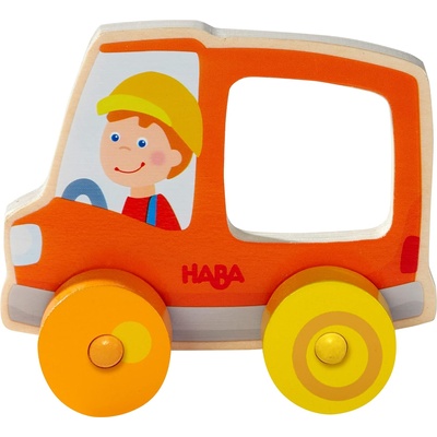 HABA Дървена играчка за бутане Haba - Камион за боклук (306364)