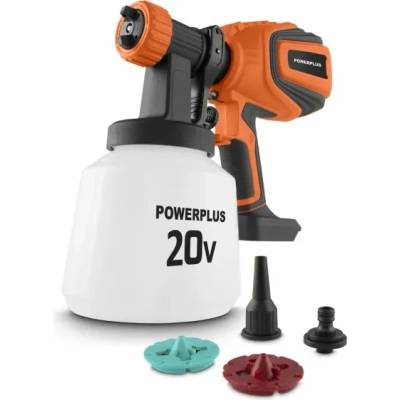 Powerplus Акумулаторен пистолет за боядисване + аксесоари Power Plus POWDP7058/ 20V (POWDP7058)