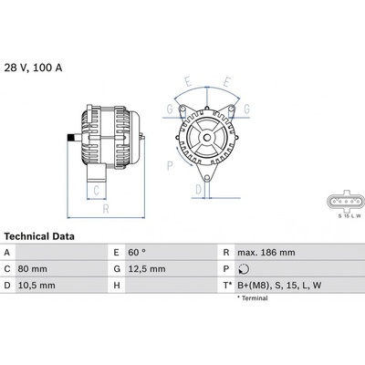 Generátor BOSCH 0 986 042 590 (0986042590)