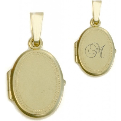 Zlatnictví Zlatíčko Zlatý medailonek oválek s rytinkou 000.00048