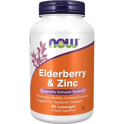 NOW NOW Elderberry & Zinc, 90 lozenges