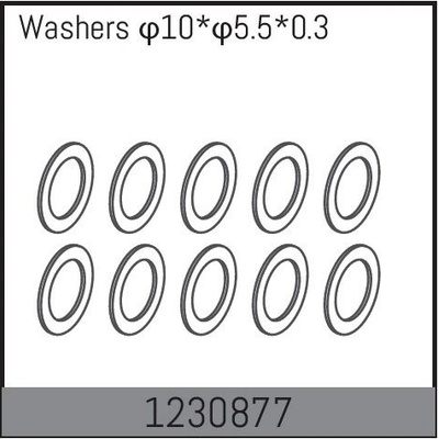 Absima 1230877 10*5.5*0.3 Washers 10