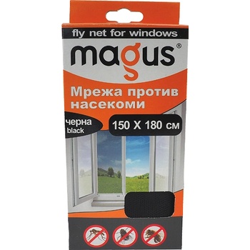 Image 1 of MAGUS МРЕЖА ПРОТИВ КОМАРИ MAGUS 1.5x1.8м ЧЕРНА (81824)