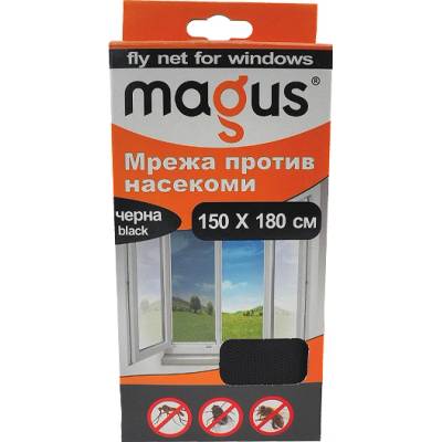 MAGUS МРЕЖА ПРОТИВ КОМАРИ MAGUS 1.5x1.8м ЧЕРНА (81824)