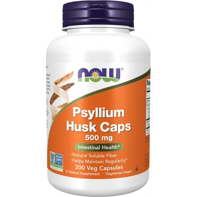 Now Foods Psyllium Husk 500 mg 200 rostlinných kapsúl