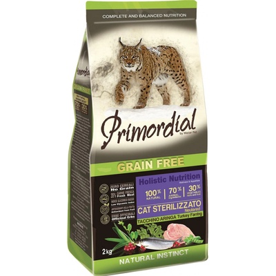 Primordial Grain Free Cat Sterilizzato Turkey&Herring 2 kg