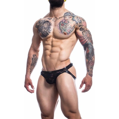 Cut4Men L4CE04 Hybrid Jockstrap with Lace Black L