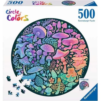 Ravensburger - Puzzle Circle of Colors: Mushrooms - 500 piese