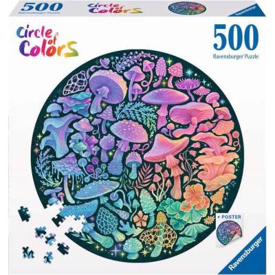 Ravensburger - Puzzle Circle of Colors: Mushrooms - 500 piese