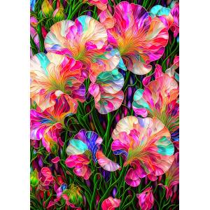 Enjoy - Puzzle Sweet Peas Stained Glass - 1 000 piese