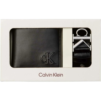 Calvin Klein Pánská kožená sada peněženka a opasek M Giftset LV04D0017GUB1
