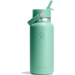 Hydro Flask Wide Mouth Water Bottle 946 ml (32 oz) with Flex Straw Cap - Mermaid Green