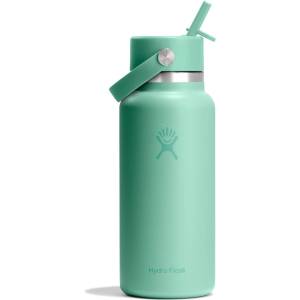 Hydro Flask Wide Mouth Water Bottle 946 ml (32 oz) with Flex Straw Cap - Mermaid Green