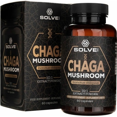 Solve Labs Chaga Mushroom Inonotus Obliquus 60 kapsúl