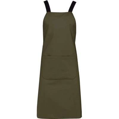 Kariban Pánská zástěra z organické bavlny mechově zelená