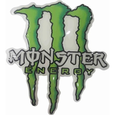 Samolepka MONSTER biela 3D malá