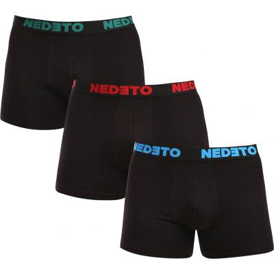 Nedeto Комплект от три - мъжки боксерки Nedeto черни Nedeto | Cheren | МЪЖЕ | XXL