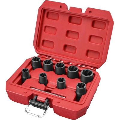 EXTOL PREMIUM Hlavice na uvolňování šroubů a matic, sada 10ks, 3/8", 10-19mm, CrMoV 8818141