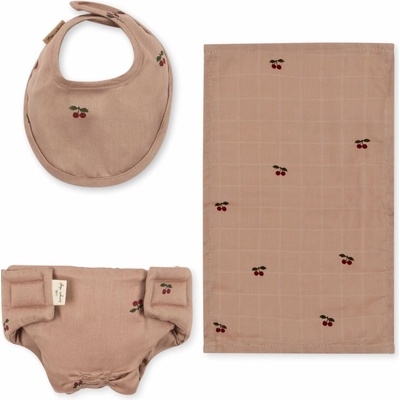 Konges Sløjd Doplňky pro panenku Cherry Blush set 3 ks růžová barva textil – Hledejceny.cz