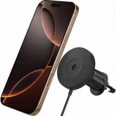 Spigen OneTap Pro 4 MagSafe Car Mount Charger, black - Wireless / AirVent Hook ACP08543