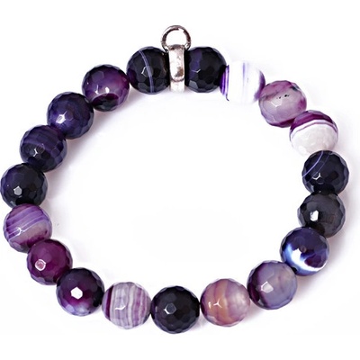 Zlatnictví zlatíčko náramek s kameny syntetický ametyst 940.00001