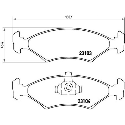 Sada brzdových platničiek kotúčovej brzdy BREMBO P 24 043