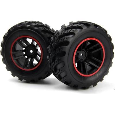 BlackZon Spryte MT/ST 4WD: Kolesá kompletné červené 1:20