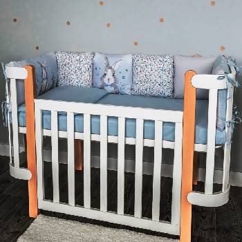 Veres Бебешки спален комплект veres СИНЬО ЗАЙЧЕ