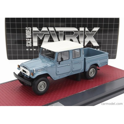 Matrix scale models Toyota Hj45 Land Cruiser Crew Cab Pick-up 1979 Modrá Šedá Bílá 1:43