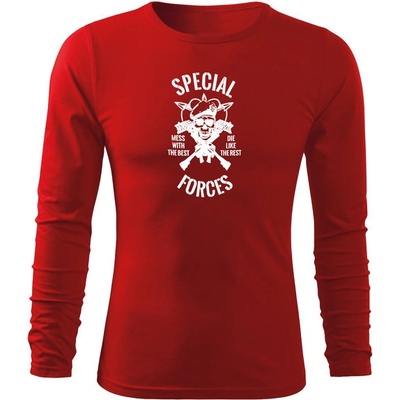 Dragowa Fit-T tričko s dlhým rukávom special forces červené