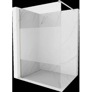 Mexen Kioto душ преграда Walk-in 120 x 200 см, прозрачен/матов 8 мм, четкан никел - 800-120-101-97-35 (800-120-101-97-35)