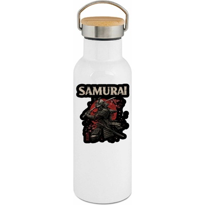 123TRIKO termoska Samuraj v květinovém boji, samurajský potisk 500 ml