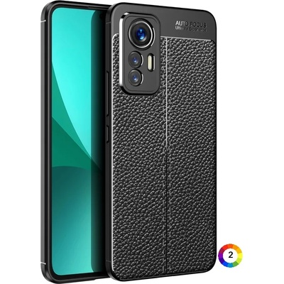 Xiaomi 12 Lite Удароустойчив Litchi Skin Калъф и Протектор