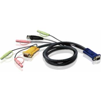 ATEN 2L-5302U : : KVM кабел, HD15 M + USB type A M + 2 Audio Plugs -- SHDB15