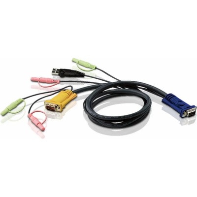 ATEN 2L-5302U : : KVM кабел, HD15 M + USB type A M + 2 Audio Plugs -- SHDB15