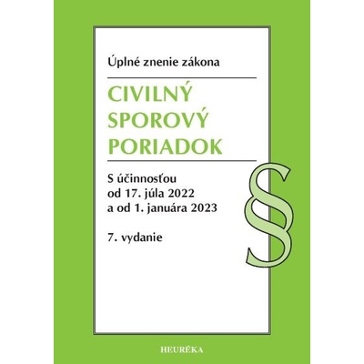 Civilný sporový poriadok. Úzz, 7. vyd., 6/2022