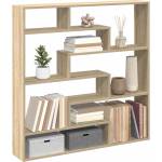 vidaXL Стенен кубичен рафт, 7 отделения, дъб сонома, инженерно дърво (860024)