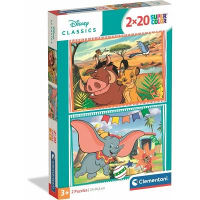 Clementoni Pohádky Lví král a Dumbo 2x20 dielov