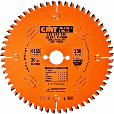 Řezný kotouč CMT 281.166.56H 165 mm na dřevo