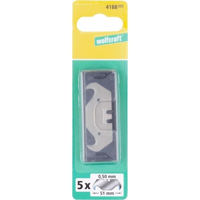 Wolfcraft Wolfcraft 5 Hákových břitů 0,5 mm v boxu 4188000