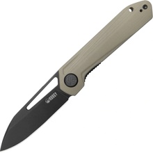 Kubey Royal Blackwash 14C28N Tan G10 Linerlock KU321V