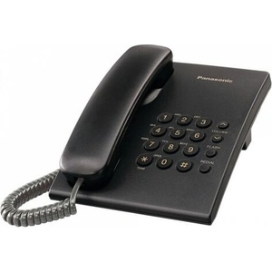 Panasonic Жичен телефон KX-TS500, черен (KX-TS500 BK) Телефонни апарати