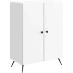 vidaXL Служебен шкаф Бял гланц 66 x 34, 5 x 90 см Инженерна дървесина (895509)