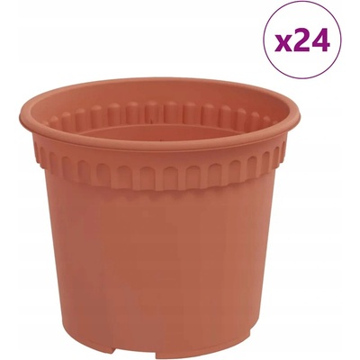VidaXL Květináč plast červený 10 x 12,5 x 10 cm