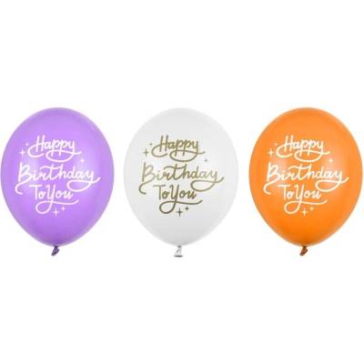 Party Deco Латексови Балони "Happy Birthday To You", (1Пакет/3 Бр. ) (SB14P-320-000)