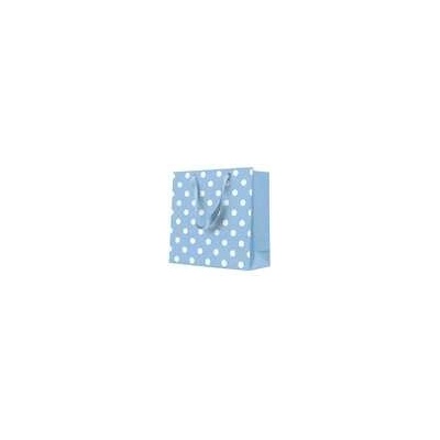 Darčeková taška stredná - Dotsy Check blue 17x6x17 cm